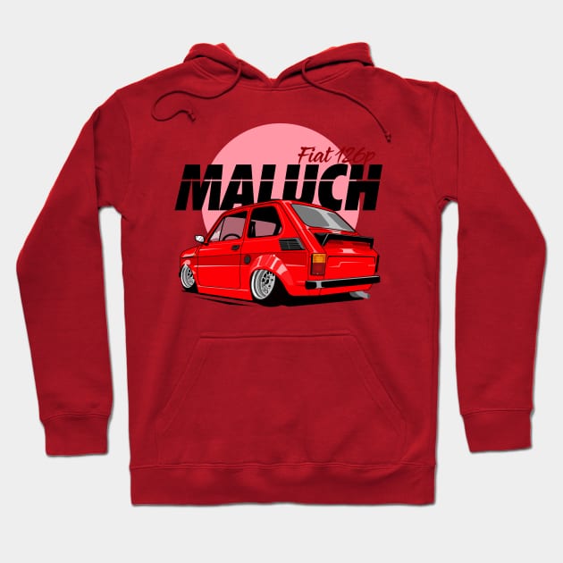 Maluch 126p in red Hoodie by shketdesign